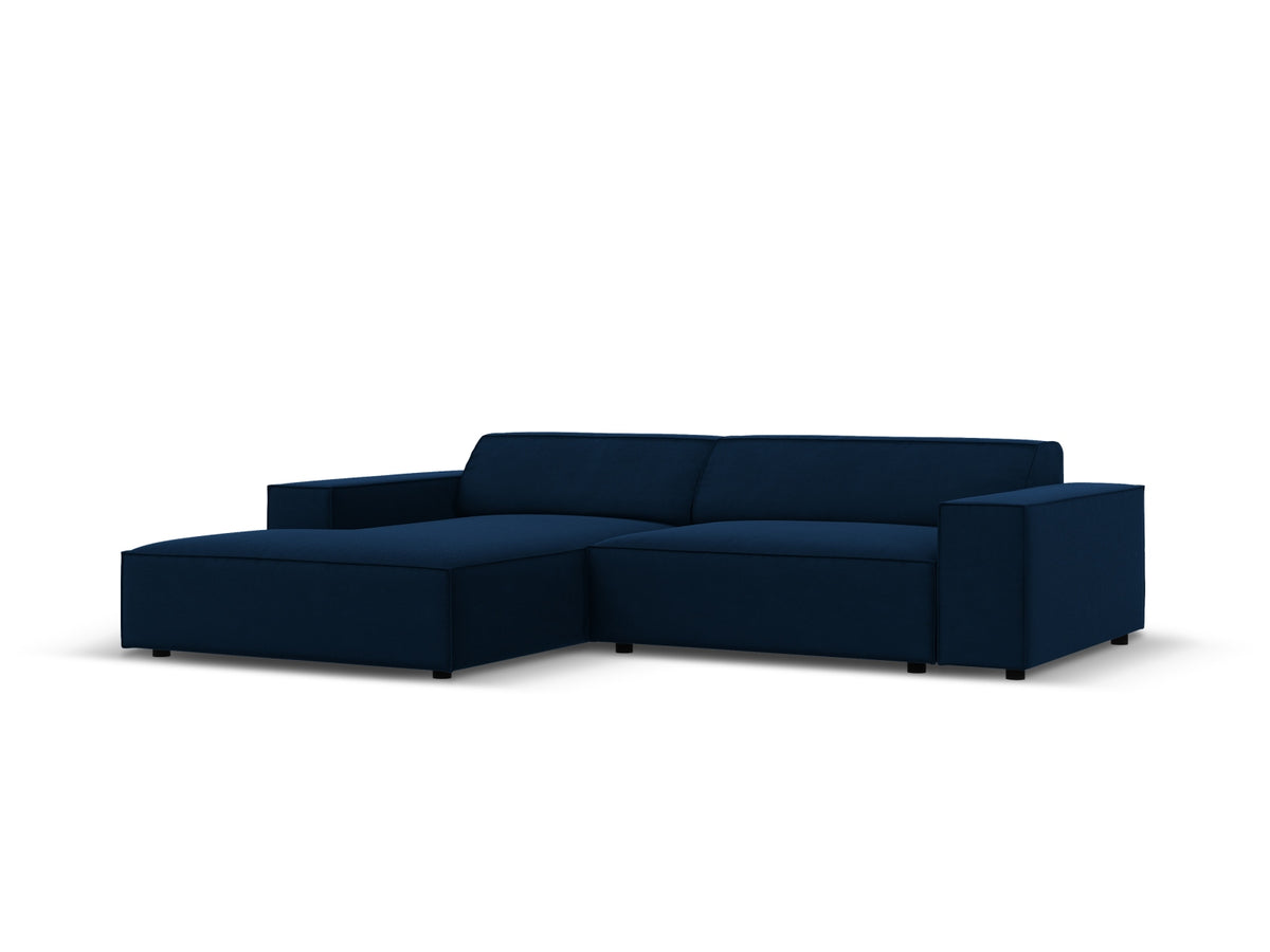 Jodie Velour modulares Ecksofa links 3 Sitzer in Royal Blue-Bluvel präsentiert im Onlineshop von KAQTU Design AG. L-Sofa links ist von Micadoni