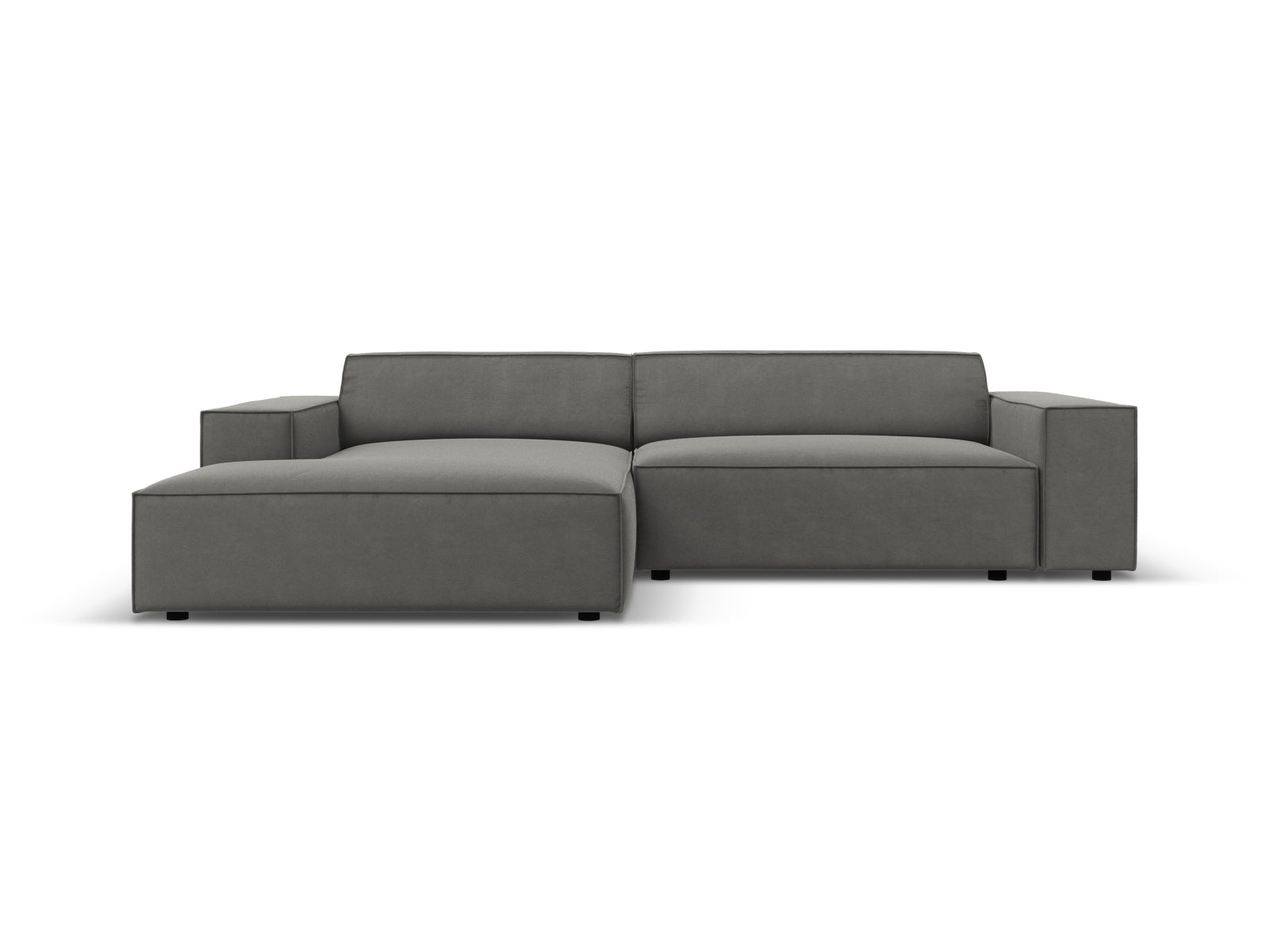 Jodie Velour modulares Ecksofa links 3 Sitzer in Light Grey präsentiert im Onlineshop von KAQTU Design AG. Ecksofa links ist von Micadoni