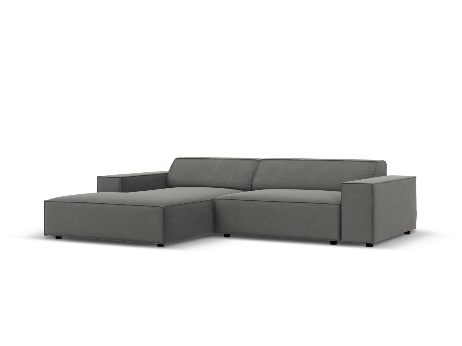 Entdecken Sie das stilvolle Jodie Velour Ecksofa links 3-Sitzer von Micadoni – perfekt für Komfort und individuelle Gestaltung in Ihrem Wohnzimmer.