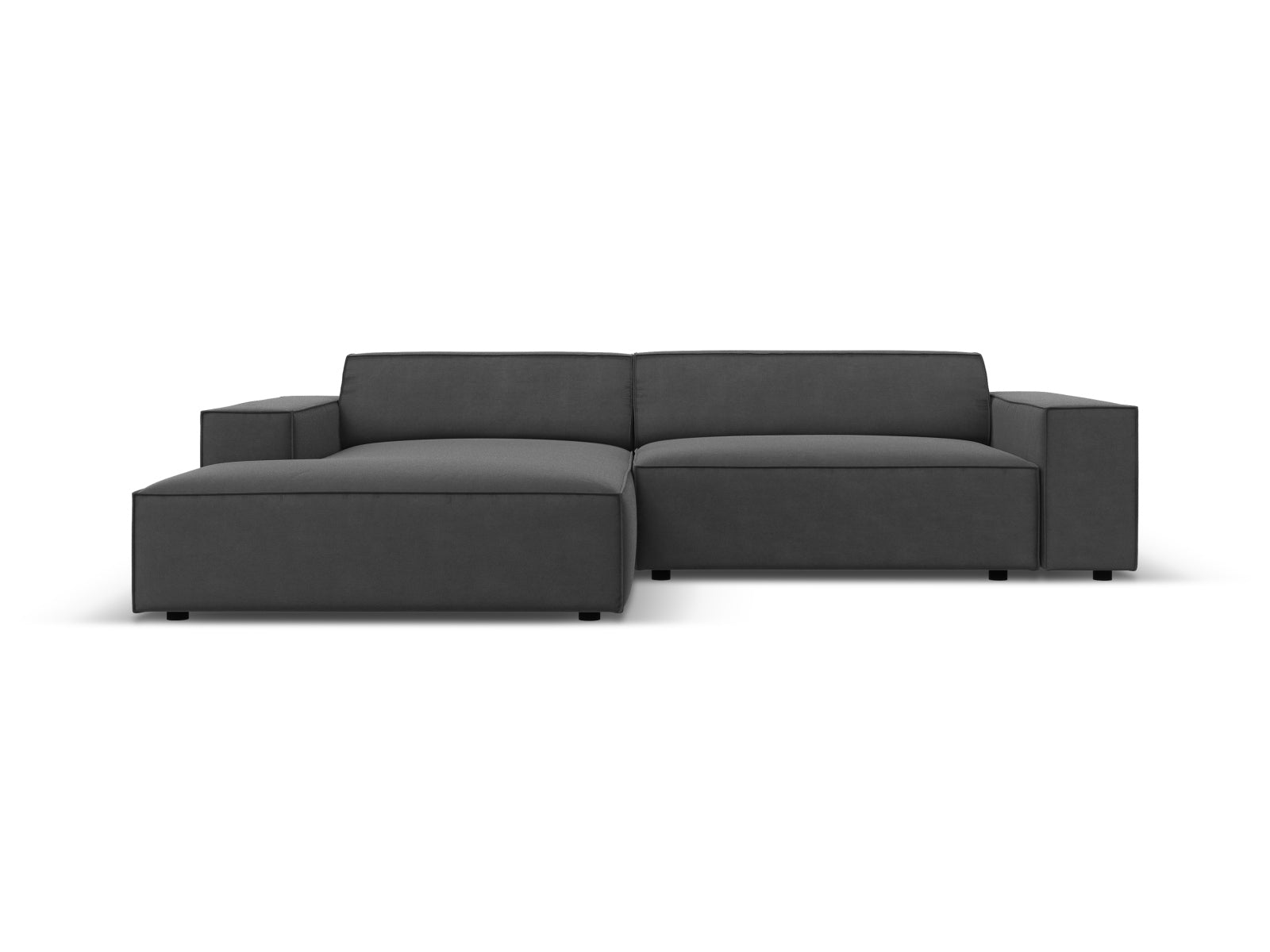 Jodie Velour modulares Ecksofa links 3 Sitzer in Grey präsentiert im Onlineshop von KAQTU Design AG. Ecksofa links ist von Micadoni