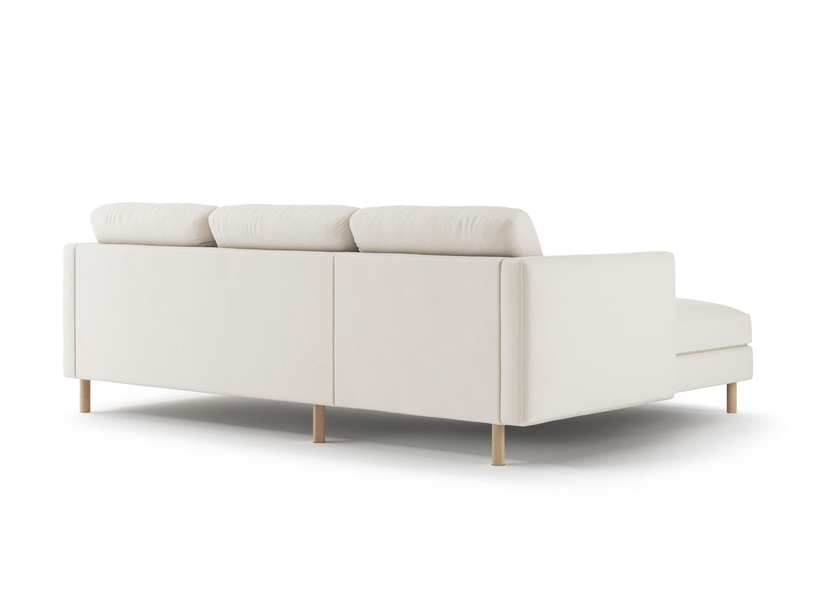 Elegantes, modernes 3-Sitzer Ecksofa Eden Velour links von Micadoni, ideal für stilvolle Wohnräume und gemütliche Abende.