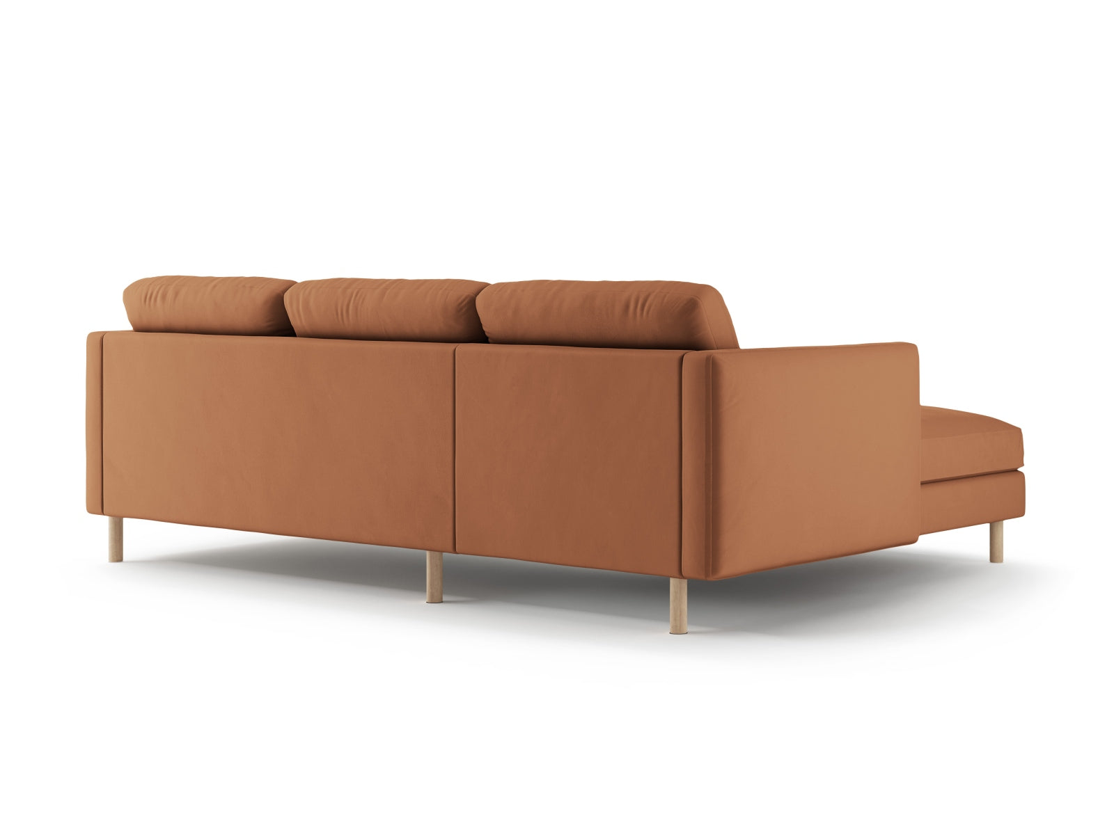 Modernes 3-Sitzer L-Sofa Eden Velour von Micadoni, linksseitig, perfekt für gemütliche und stilvolle Wohnambiente.