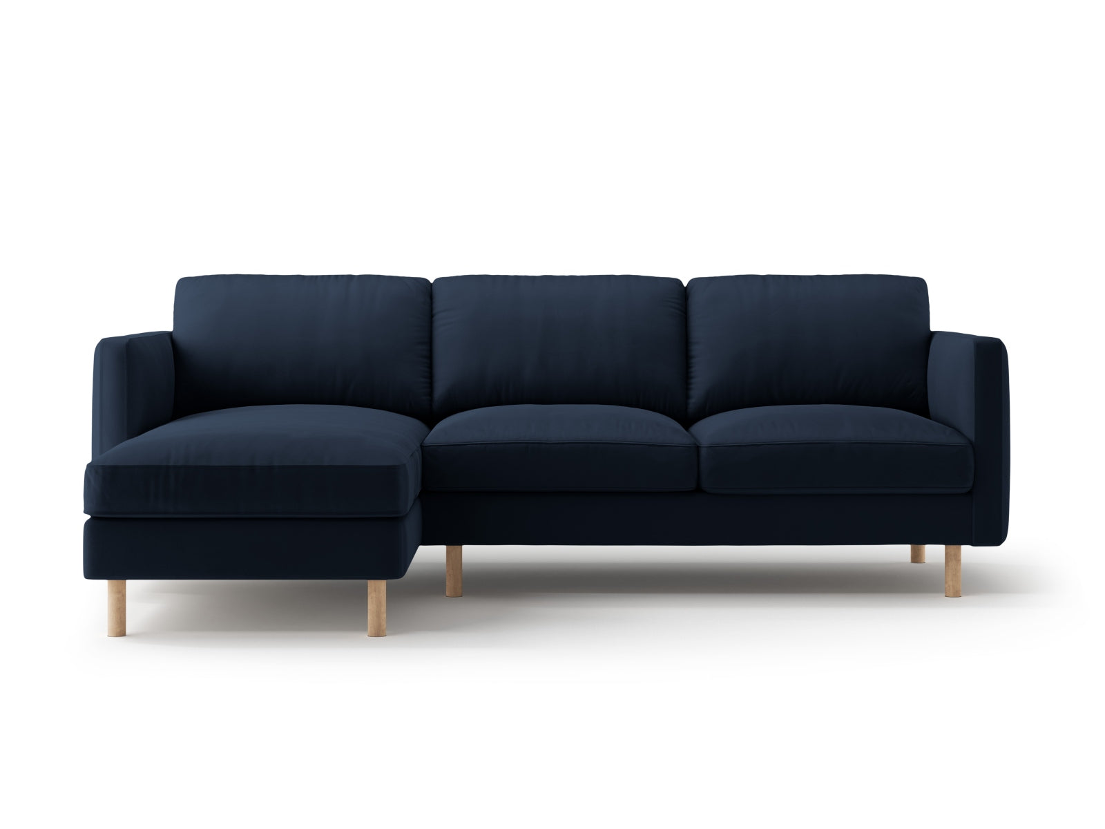 Eden Velour links Ecksofa 3 Sitzer in Dark Blue präsentiert im Onlineshop von KAQTU Design AG. Ecksofa links ist von Micadoni