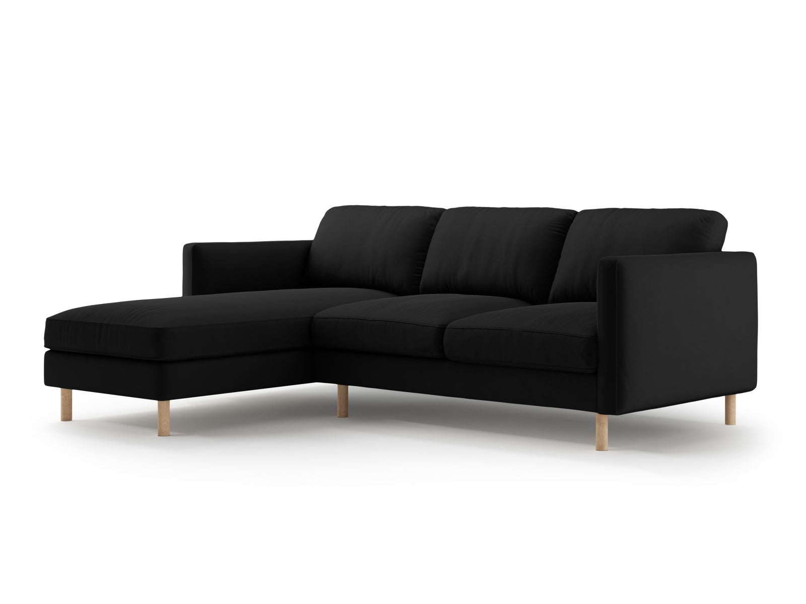 Erleben Sie das Eden Velour links Ecksofa 3 Sitzer von Micadoni: Stilvolles Velours, elegantes Design und erstklassiger Sitzkomfort für Ihr Wohnzimmer.
