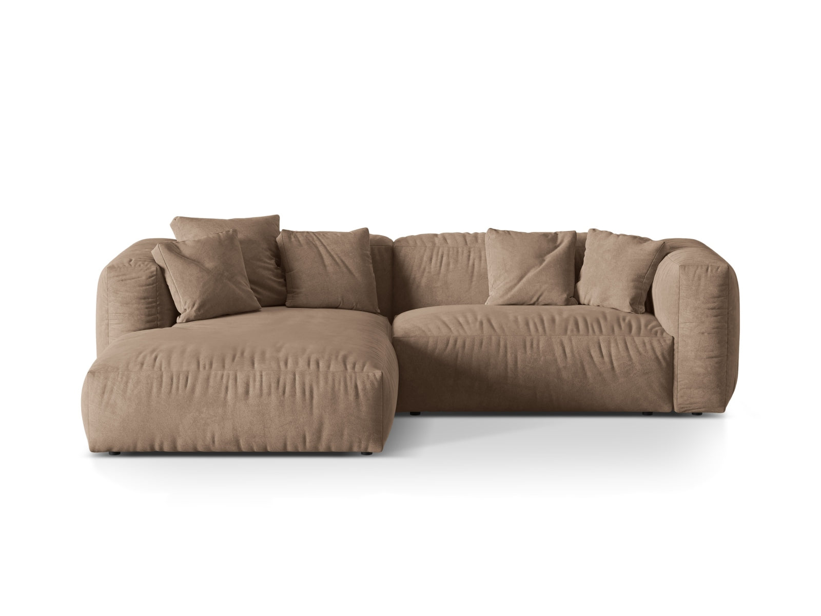 Martina Modulares Ecksofa links 2 Sitzer in Dark Beige präsentiert im Onlineshop von KAQTU Design AG. Ecksofa links ist von Micadoni