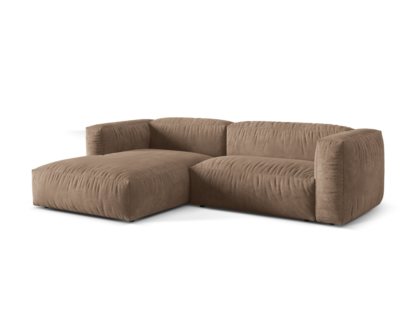 Martina Modulares Ecksofa links 2 Sitzer in Dark Beige-Vogue präsentiert im Onlineshop von KAQTU Design AG. L-Sofa links ist von Micadoni