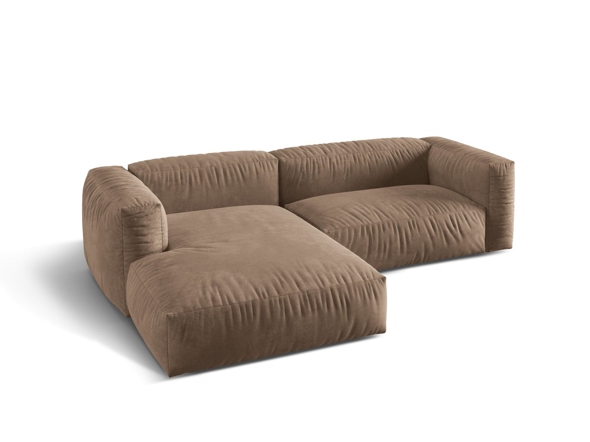 Martina Modulares Ecksofa links 2 Sitzer in Dark Beige-Vogue präsentiert im Onlineshop von KAQTU Design AG. L-Sofa links ist von Micadoni