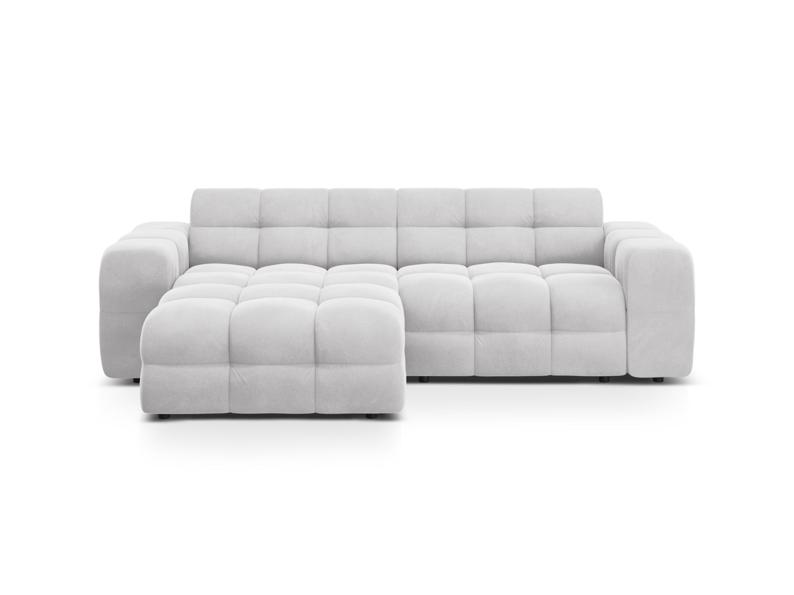 Kendal Velour links Ecksofa 4 Sitzer in Light Grey präsentiert im Onlineshop von KAQTU Design AG. Ecksofa links ist von Micadoni