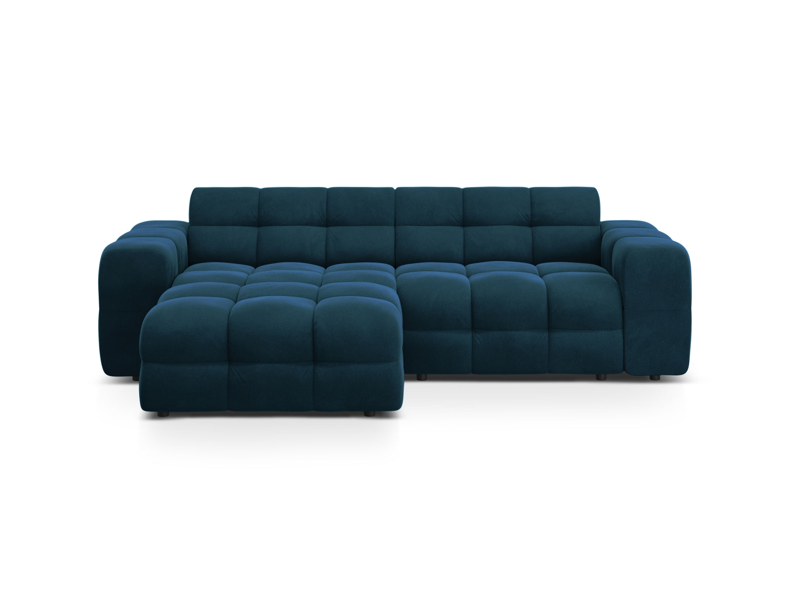 Kendal Velour links Ecksofa 4 Sitzer in Navy Blue präsentiert im Onlineshop von KAQTU Design AG. Ecksofa links ist von Micadoni