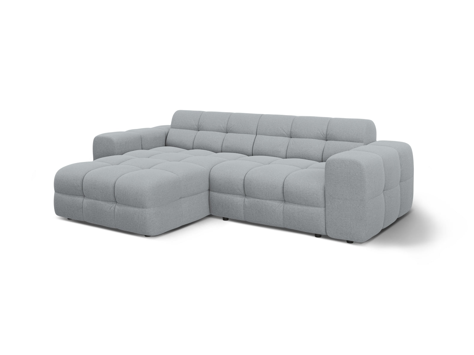 Erleben Sie das Kendal Ecksofa links 4 Sitzer von Micadoni – elegantes Velours, modernes Design und optimaler Komfort für Ihr Wohnzimmer.