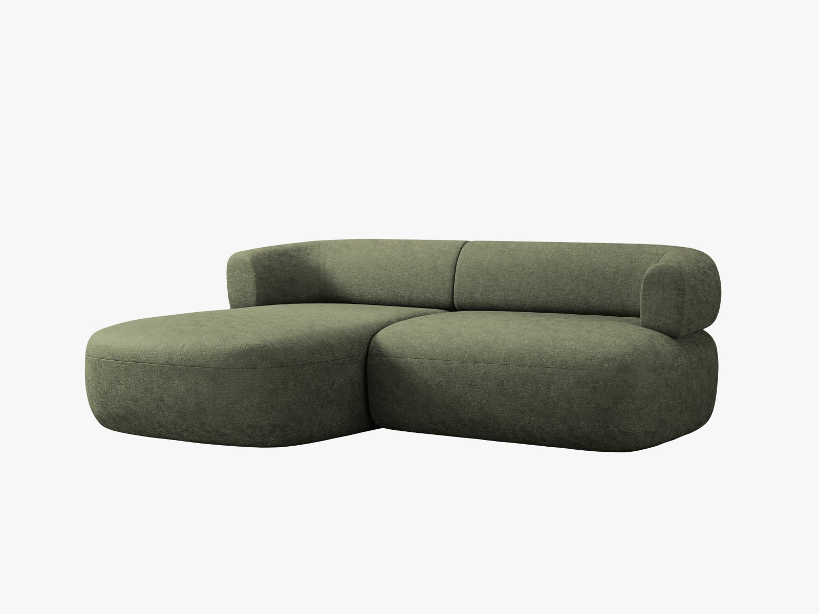 Stylisches, linksseitiges Ecksofa Jenny von Micadoni, 5-Sitzer in lebhaftem Grün, ideal für entspannte Stunden und modernes Interieur.
