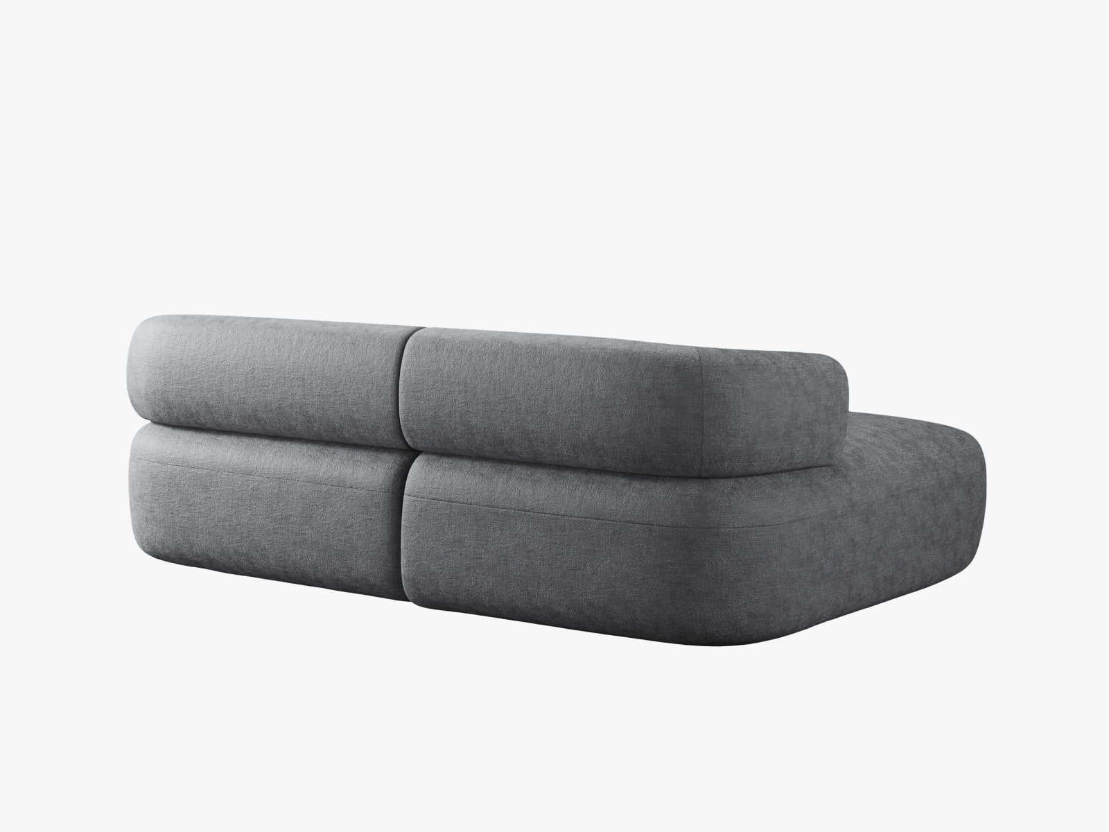 Modernes 5-Sitzer Ecksofa Jenny links in elegantem Dunkelgrau, perfekt für gemütliche und stilvolle Wohnbereiche. Hochwertige Qualität von Micadoni.