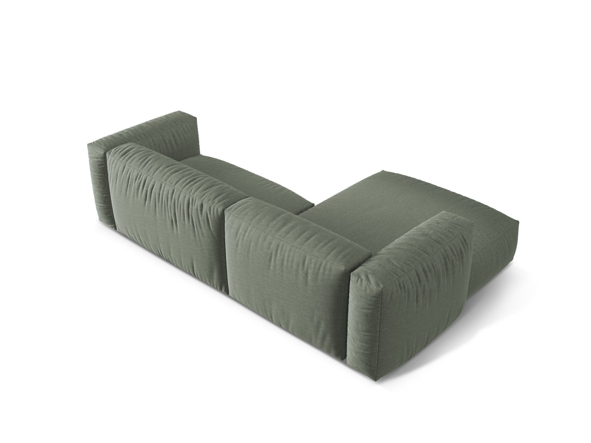 Martina Modulares Ecksofa links 2 Sitzer in Moss Green-Boston präsentiert im Onlineshop von KAQTU Design AG. L-Sofa links ist von Micadoni
