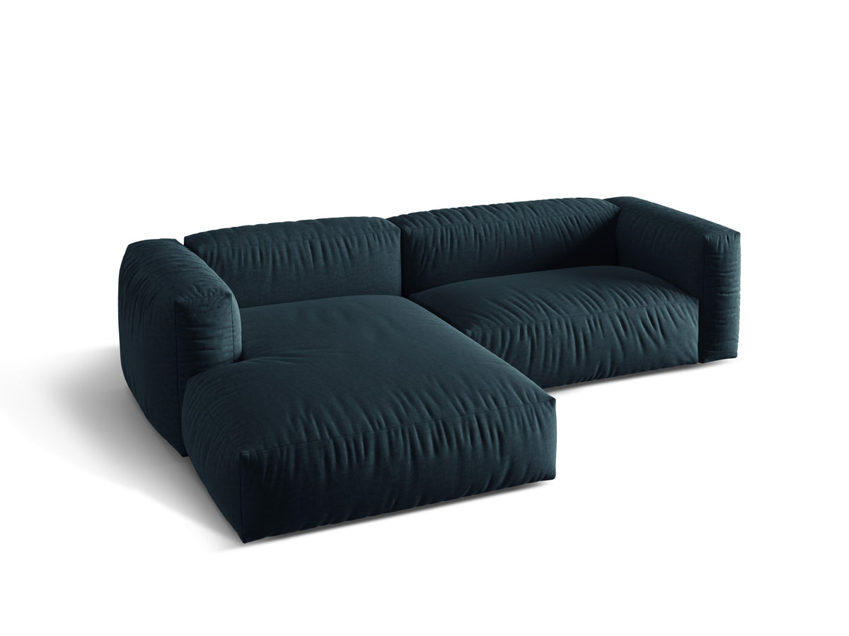 Martina Modulares Ecksofa links 2 Sitzer in Blue Jeans-Boston präsentiert im Onlineshop von KAQTU Design AG. L-Sofa links ist von Micadoni