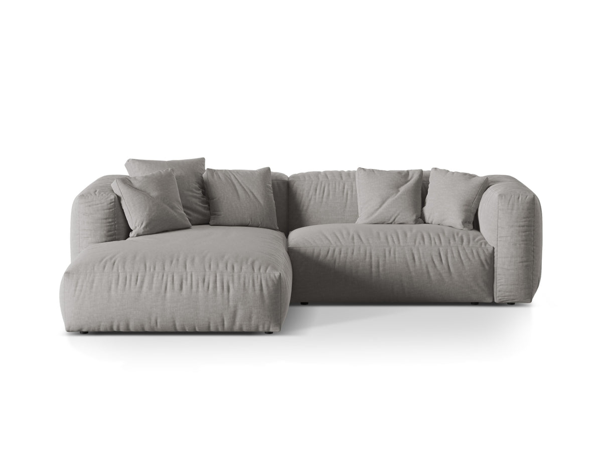 Martina Modulares Ecksofa links 2 Sitzer in Light Grey-Boston präsentiert im Onlineshop von KAQTU Design AG. L-Sofa links ist von Micadoni