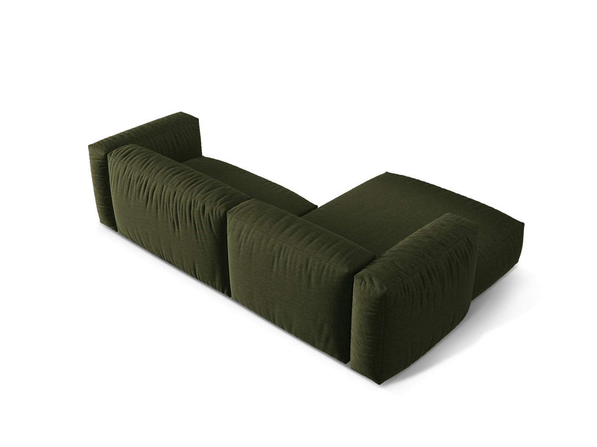Martina Modulares Ecksofa links 2 Sitzer in Green-Boston präsentiert im Onlineshop von KAQTU Design AG. L-Sofa links ist von Micadoni
