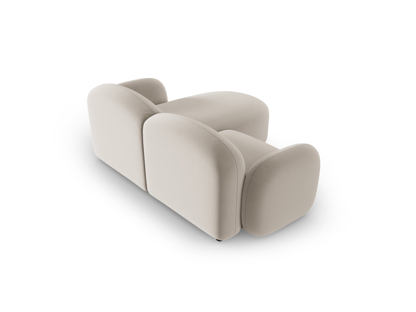 Stilvolles 3-Sitzer Ecksofa Blair Velour in Ecru-Casino, linksseitig, perfekt für moderne Wohnkonzepte von Micadoni.