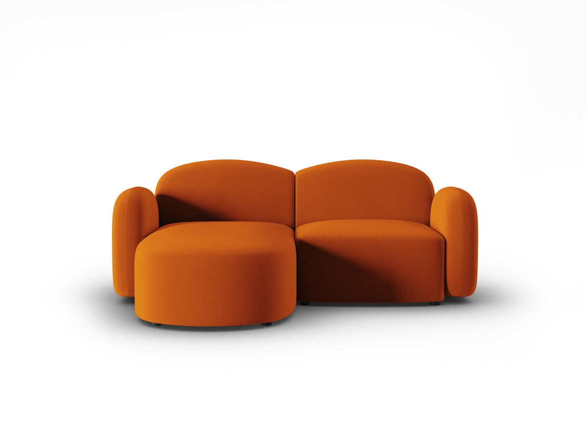 Blair Velour links Ecksofa 3 Sitzer in Terracotta-Casino präsentiert im Onlineshop von KAQTU Design AG. L-Sofa links ist von Micadoni