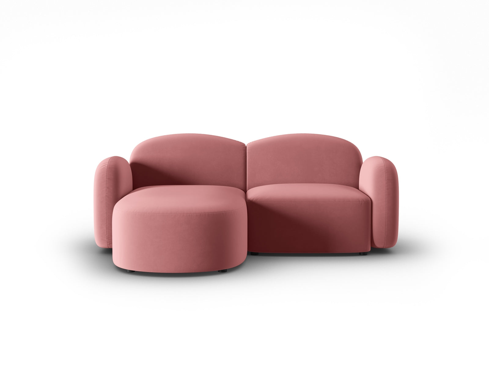 Blair Velour links Ecksofa 3 Sitzer in Flamingo präsentiert im Onlineshop von KAQTU Design AG. Ecksofa links ist von Micadoni
