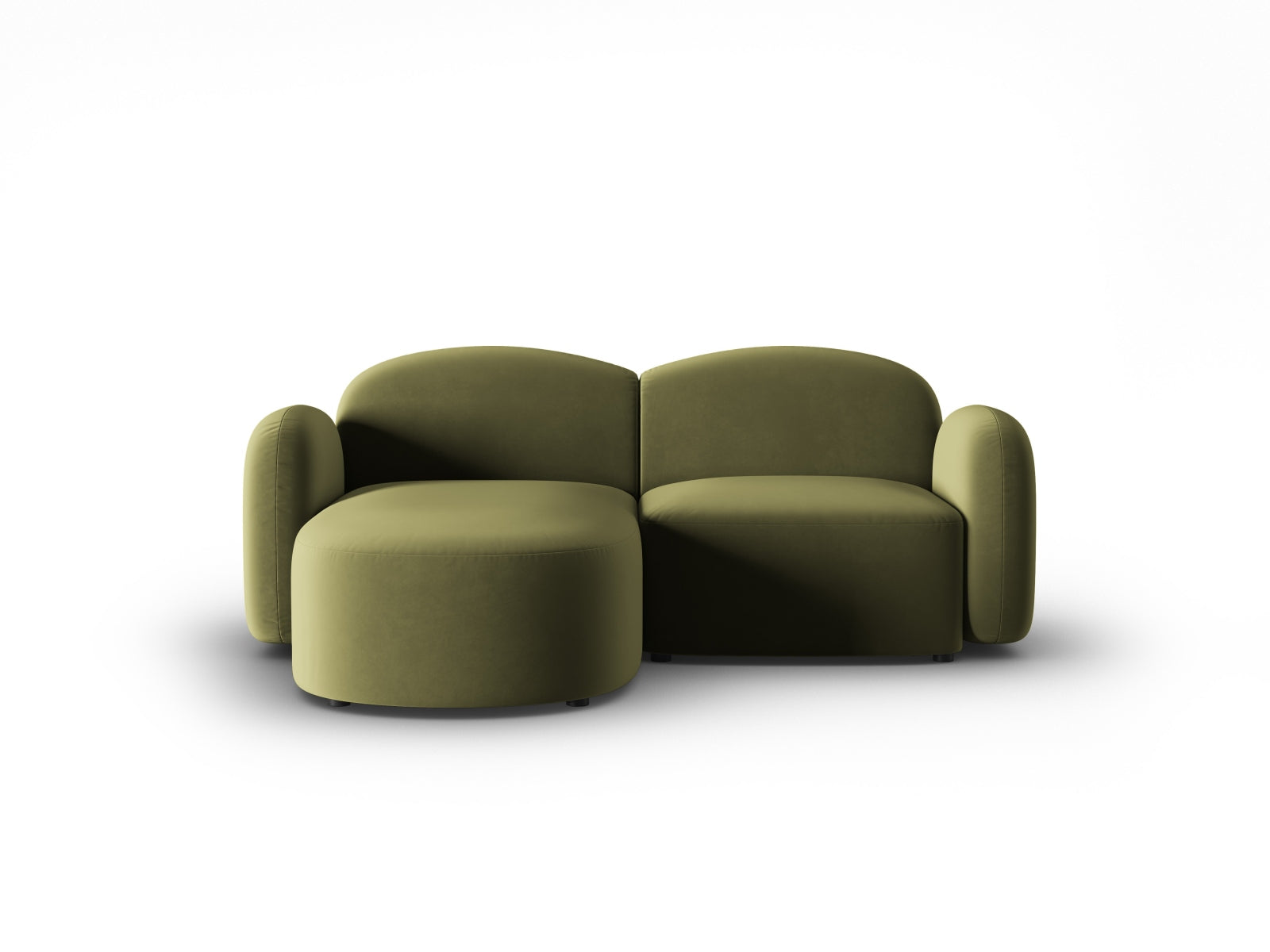 Blair Velour links Ecksofa 3 Sitzer in Light Green präsentiert im Onlineshop von KAQTU Design AG. Ecksofa links ist von Micadoni