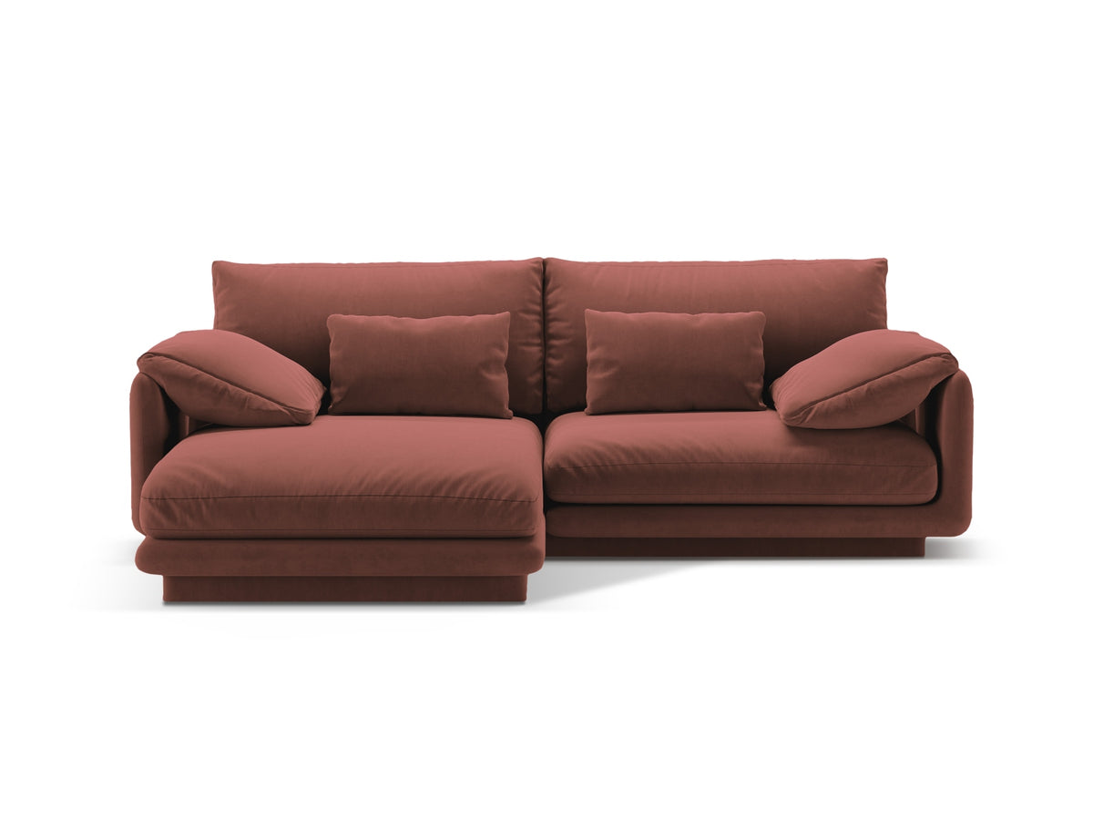 Torino Velour links Ecksofa 3 Sitzer in Cuoio-Casino präsentiert im Onlineshop von KAQTU Design AG. L-Sofa links ist von Micadoni