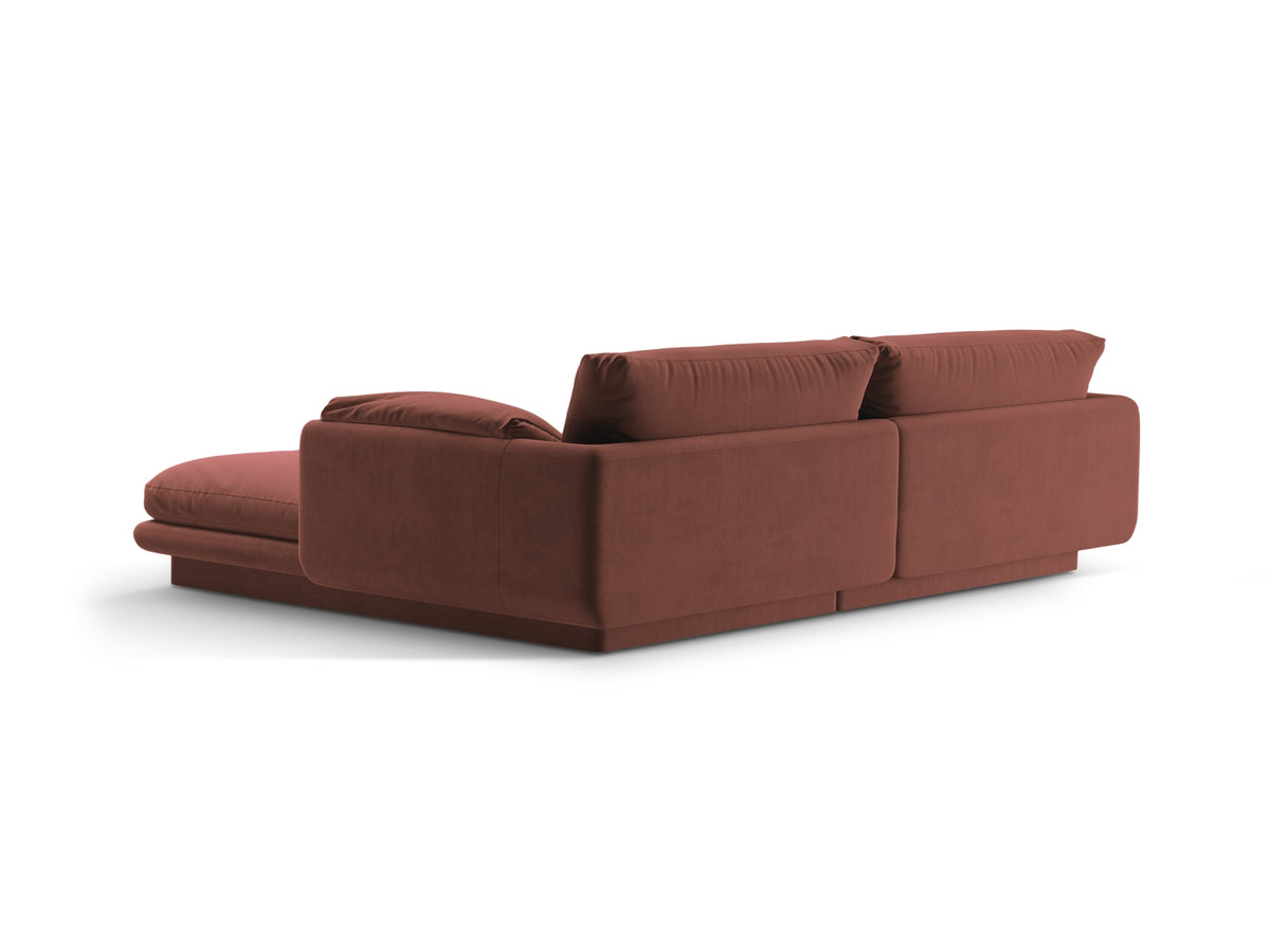 Torino Velour links Ecksofa 3 Sitzer in Cuoio-Casino präsentiert im Onlineshop von KAQTU Design AG. L-Sofa links ist von Micadoni