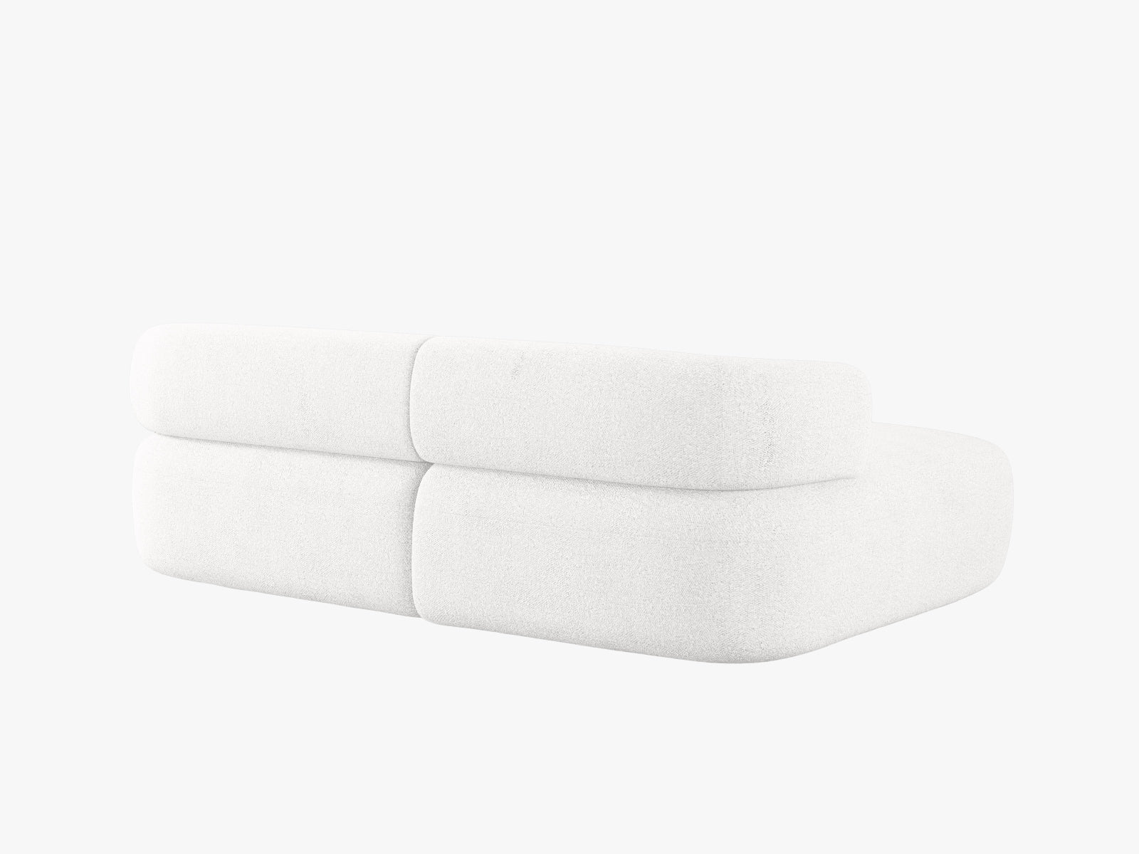 Stilvolles 5-Sitzer Ecksofa Jenny links in zartem Ivory, perfekt für entspannte Abende und moderne Wohnkonzepte.