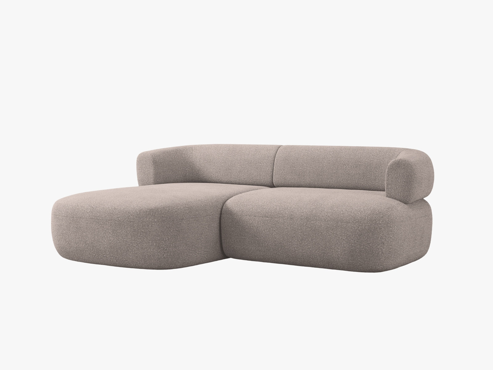 Stylisches 5-Sitzer Ecksofa Jenny links in warmem Braun, ideal für gemütliche Stunden und moderne Wohnkonzepte von Micadoni.