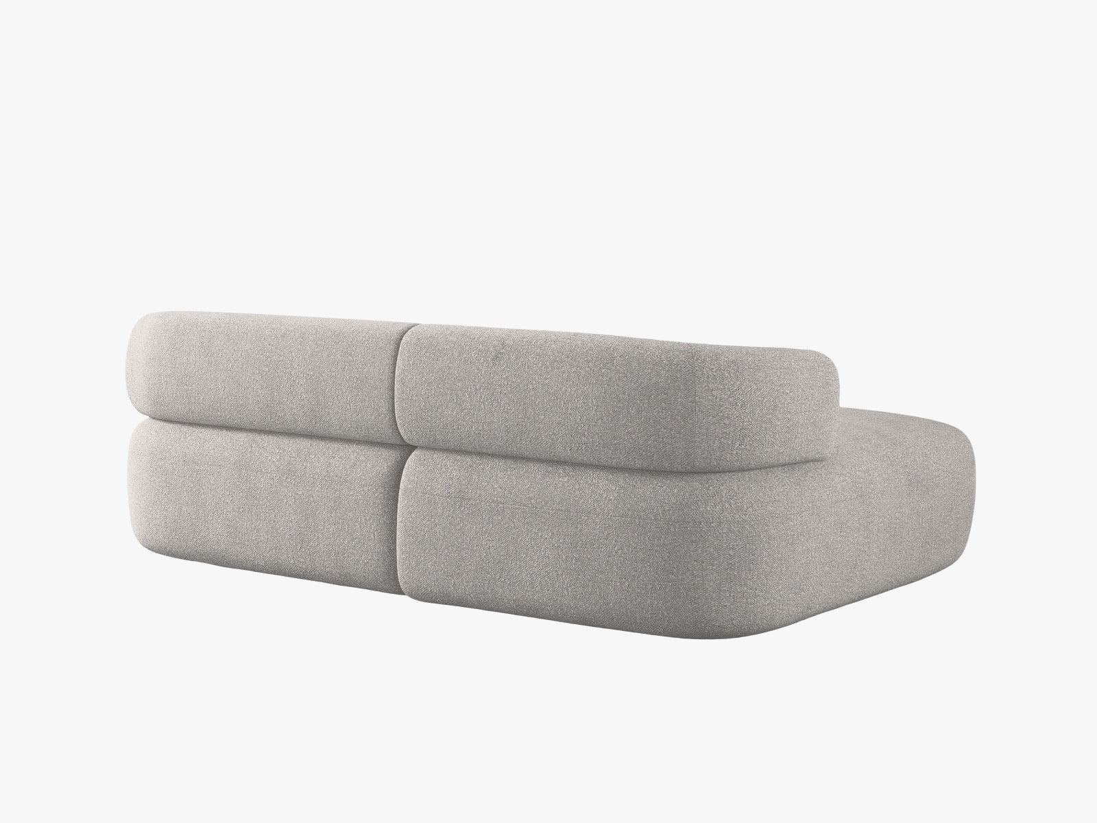Elegantes 5-Sitzer Ecksofa Jenny links in klassischem Grau, perfekt für stilvolle Wohnräume und entspannte Abende von Micadoni.