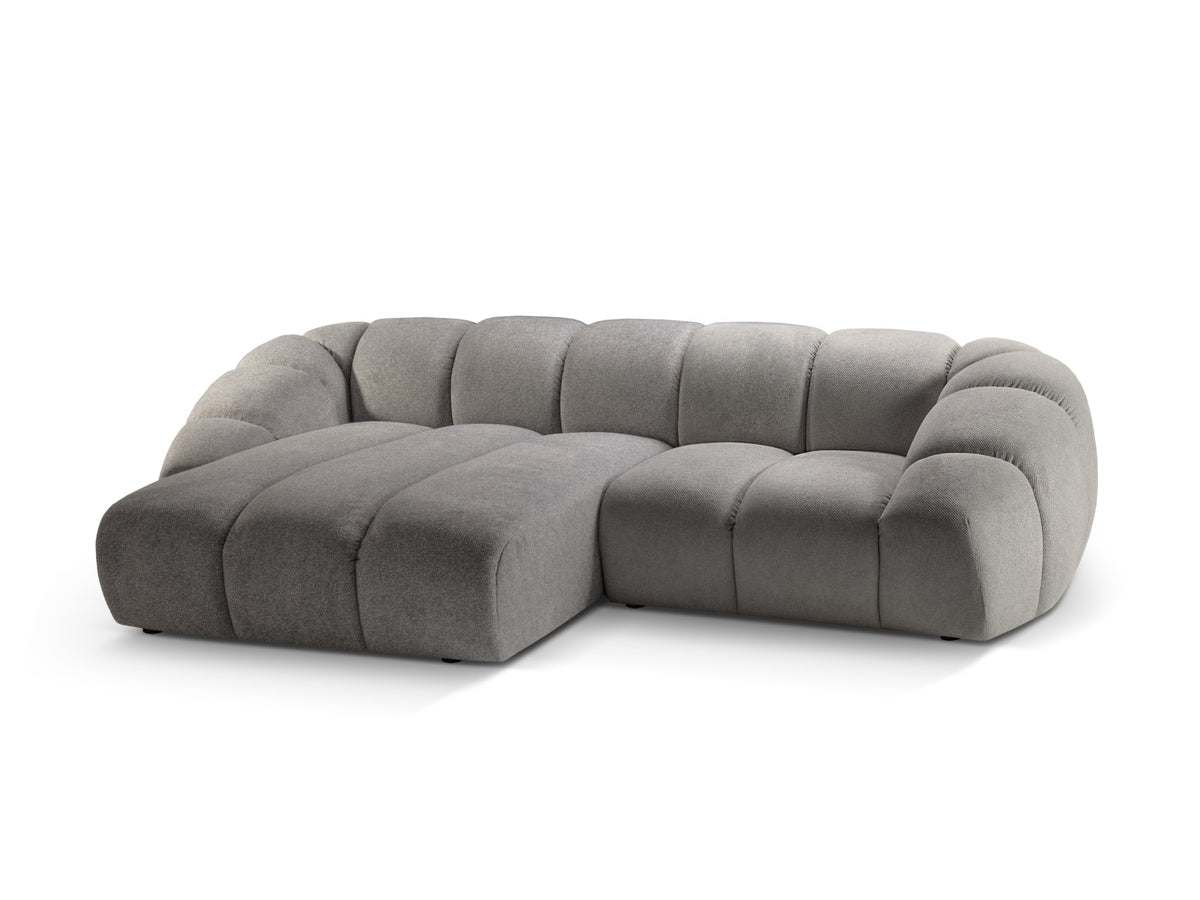 Diana Ecksofa links 3 Sitzer in Light Grey-Bubble präsentiert im Onlineshop von KAQTU Design AG. L-Sofa links ist von Micadoni