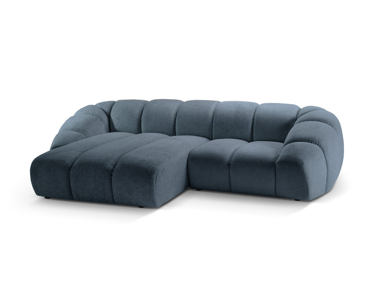 Diana Ecksofa links 3 Sitzer in Blue Jeans-Bubble präsentiert im Onlineshop von KAQTU Design AG. L-Sofa links ist von Micadoni