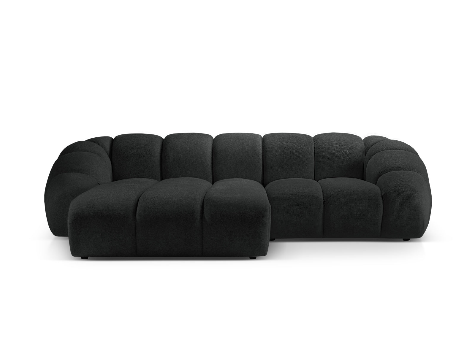Diana Ecksofa links 3 Sitzer in Anthracite-Bubble präsentiert im Onlineshop von KAQTU Design AG. L-Sofa links ist von Micadoni