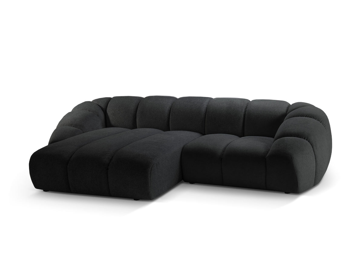 Diana Ecksofa links 3 Sitzer in Anthracite-Bubble präsentiert im Onlineshop von KAQTU Design AG. L-Sofa links ist von Micadoni