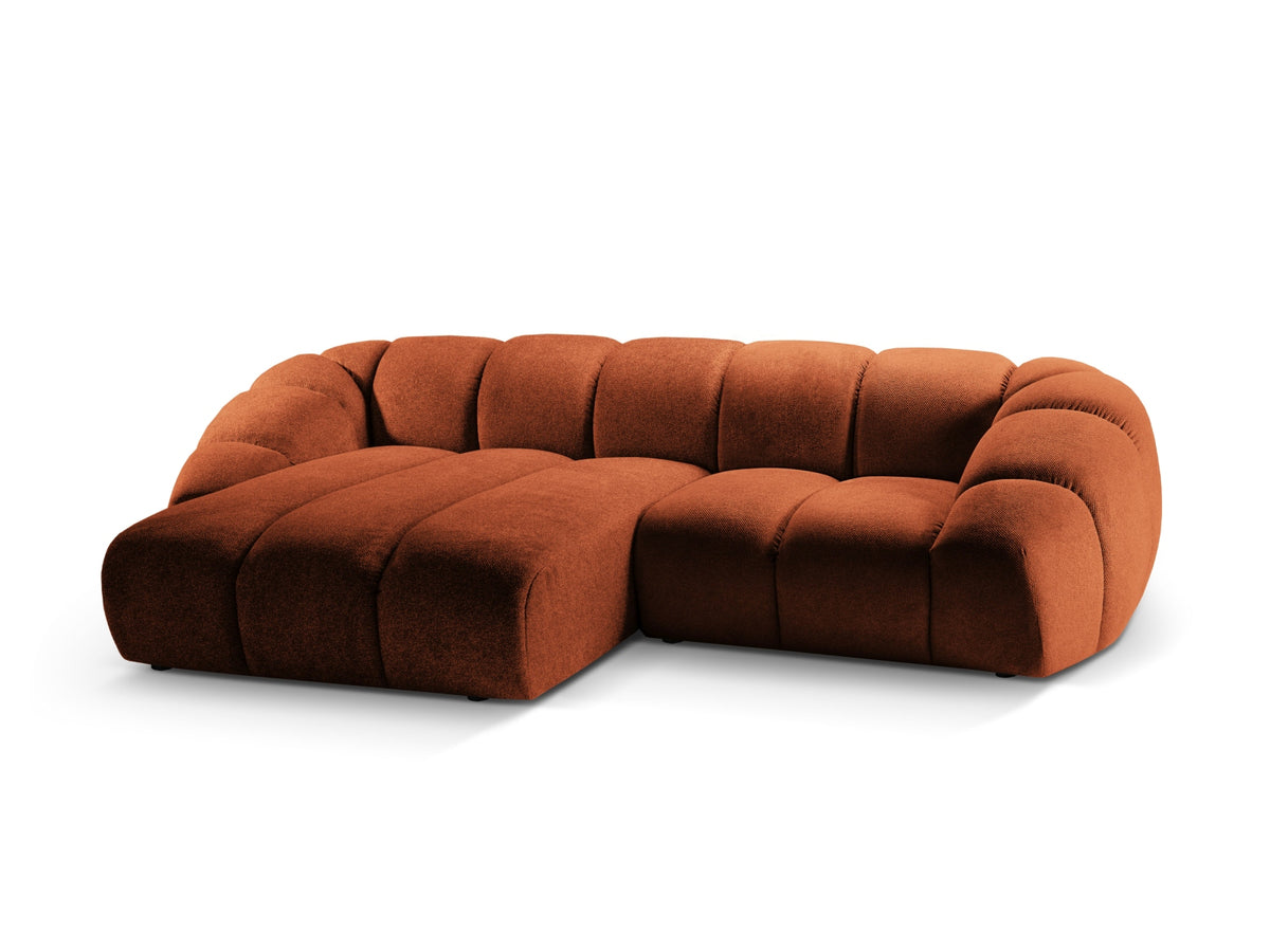 Diana Ecksofa links 3 Sitzer in Terracotta-Bubble präsentiert im Onlineshop von KAQTU Design AG. L-Sofa links ist von Micadoni