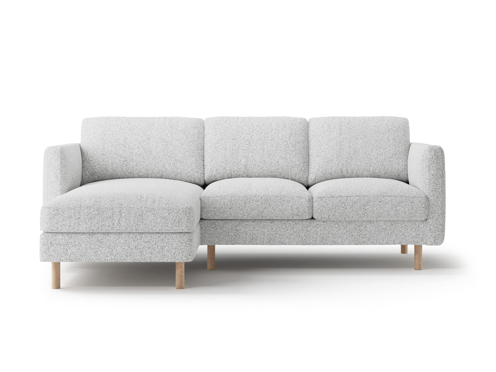 Erleben Sie das stilvolle Eden Ecksofa links 3 Sitzer von Micadoni. Luxuriöses Velours, zeitgemässes Design und optimaler Sitzkomfort für Ihr Zuhause.