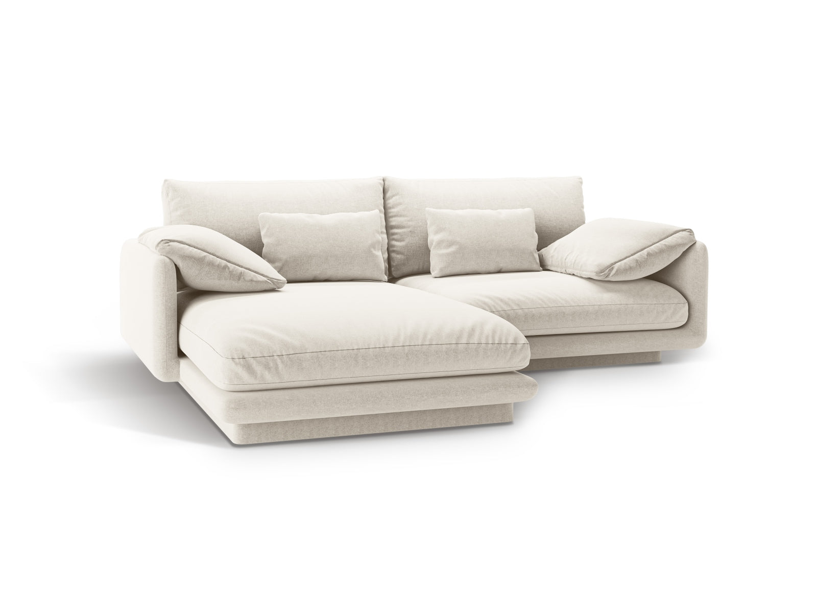 Entdecken Sie das Torino Ecksofa links von Micadoni – ein elegantes 3-Sitzer Velourssofa, das zeitgemässen Stil und höchsten Komfort vereint.