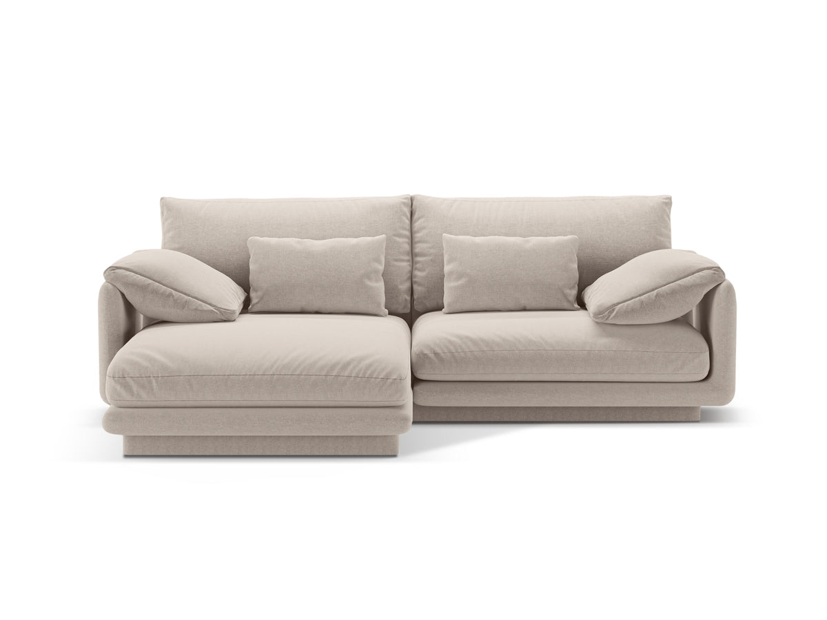 Torino Ecksofa links 3 Sitzer in Light Beige-Wind präsentiert im Onlineshop von KAQTU Design AG. L-Sofa links ist von Micadoni