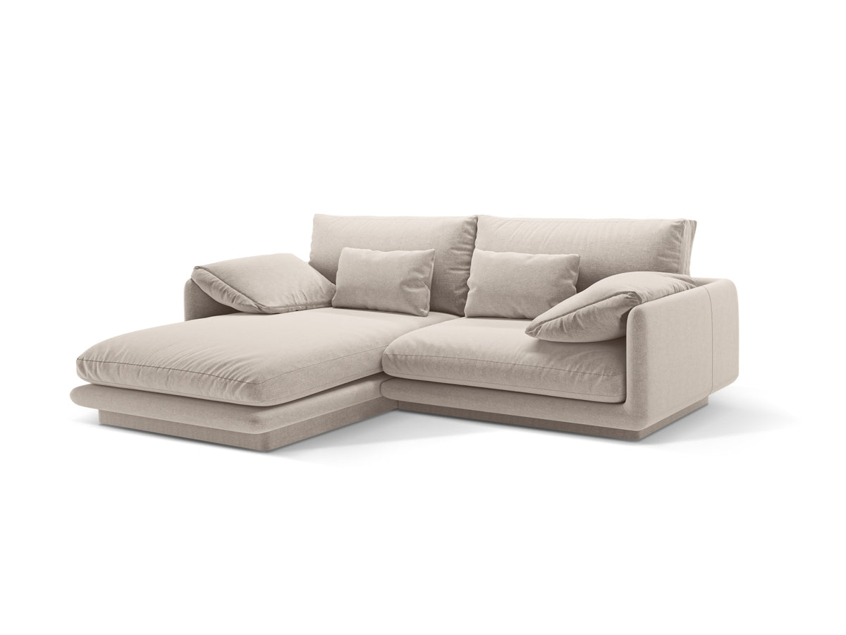 Torino Ecksofa links 3 Sitzer in Light Beige-Wind präsentiert im Onlineshop von KAQTU Design AG. L-Sofa links ist von Micadoni