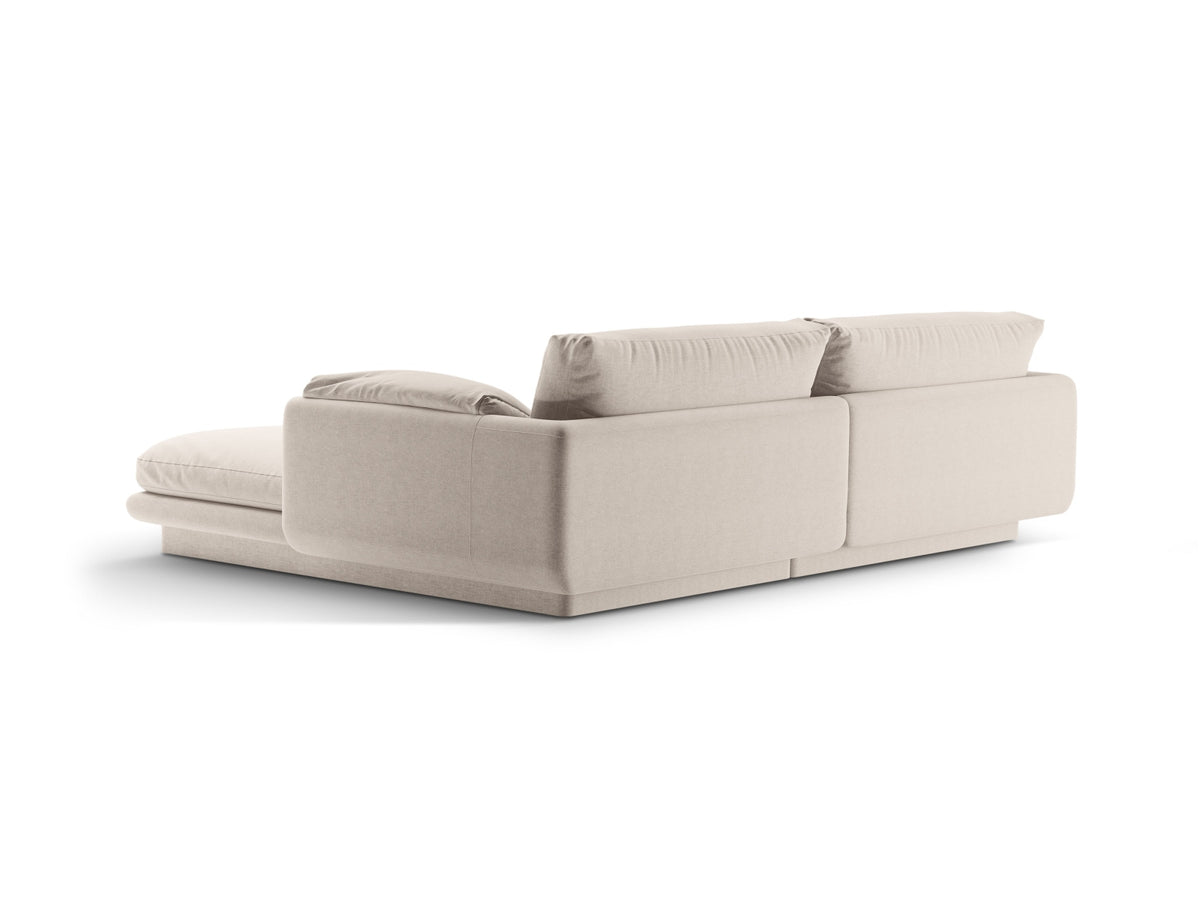 Torino Ecksofa links 3 Sitzer in Light Beige-Wind präsentiert im Onlineshop von KAQTU Design AG. L-Sofa links ist von Micadoni