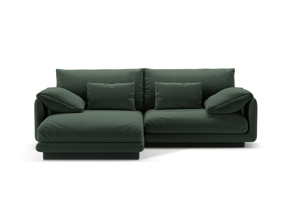 Torino Ecksofa links 3 Sitzer in Moss Green-Wind präsentiert im Onlineshop von KAQTU Design AG. L-Sofa links ist von Micadoni