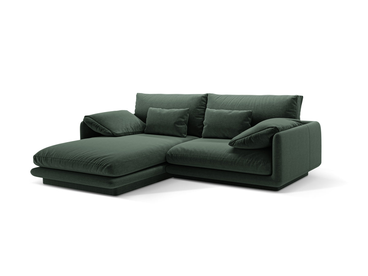 Torino Ecksofa links 3 Sitzer in Moss Green-Wind präsentiert im Onlineshop von KAQTU Design AG. L-Sofa links ist von Micadoni