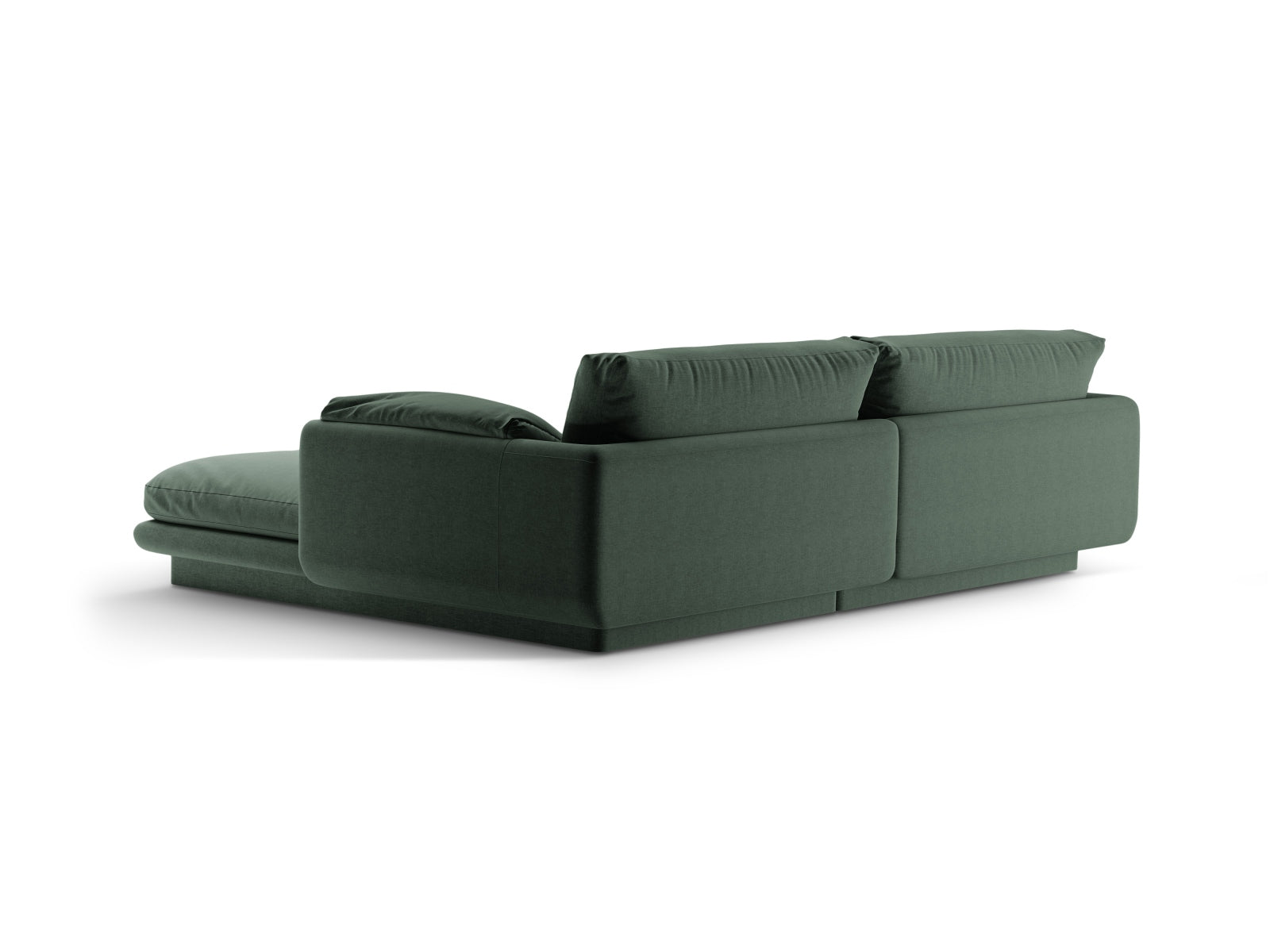 Modernes Torino Ecksofa links in einem ansprechenden Moss Green, 3-Sitzer von Micadoni, vereint Funktionalität und zeitgemäßen Stil.