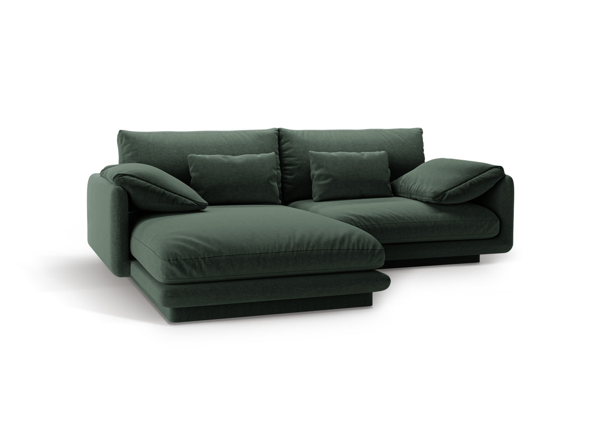 Torino Ecksofa links 3 Sitzer in Moss Green-Wind präsentiert im Onlineshop von KAQTU Design AG. L-Sofa links ist von Micadoni