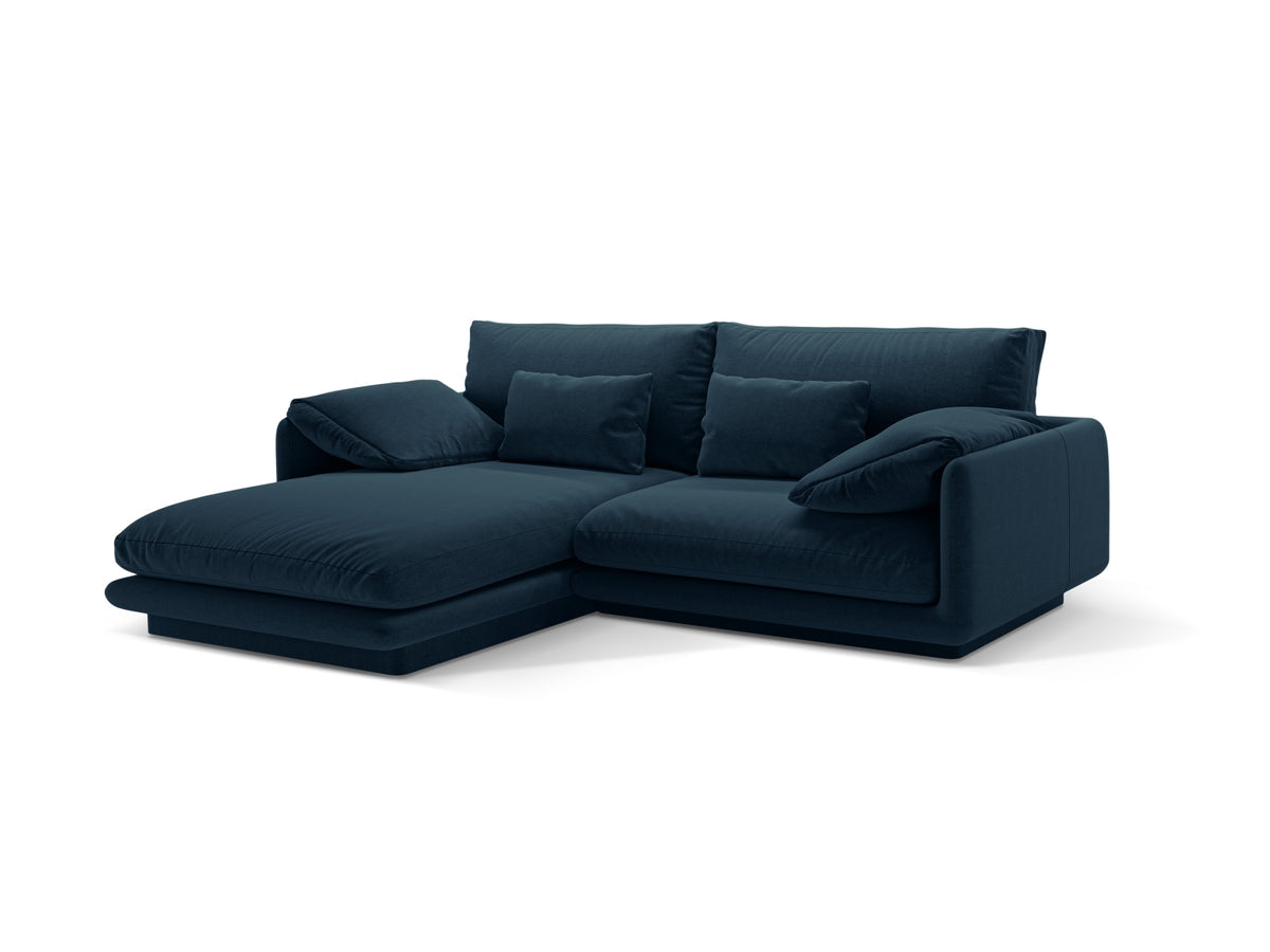 Torino Ecksofa links 3 Sitzer in Navy Blue-Wind präsentiert im Onlineshop von KAQTU Design AG. L-Sofa links ist von Micadoni