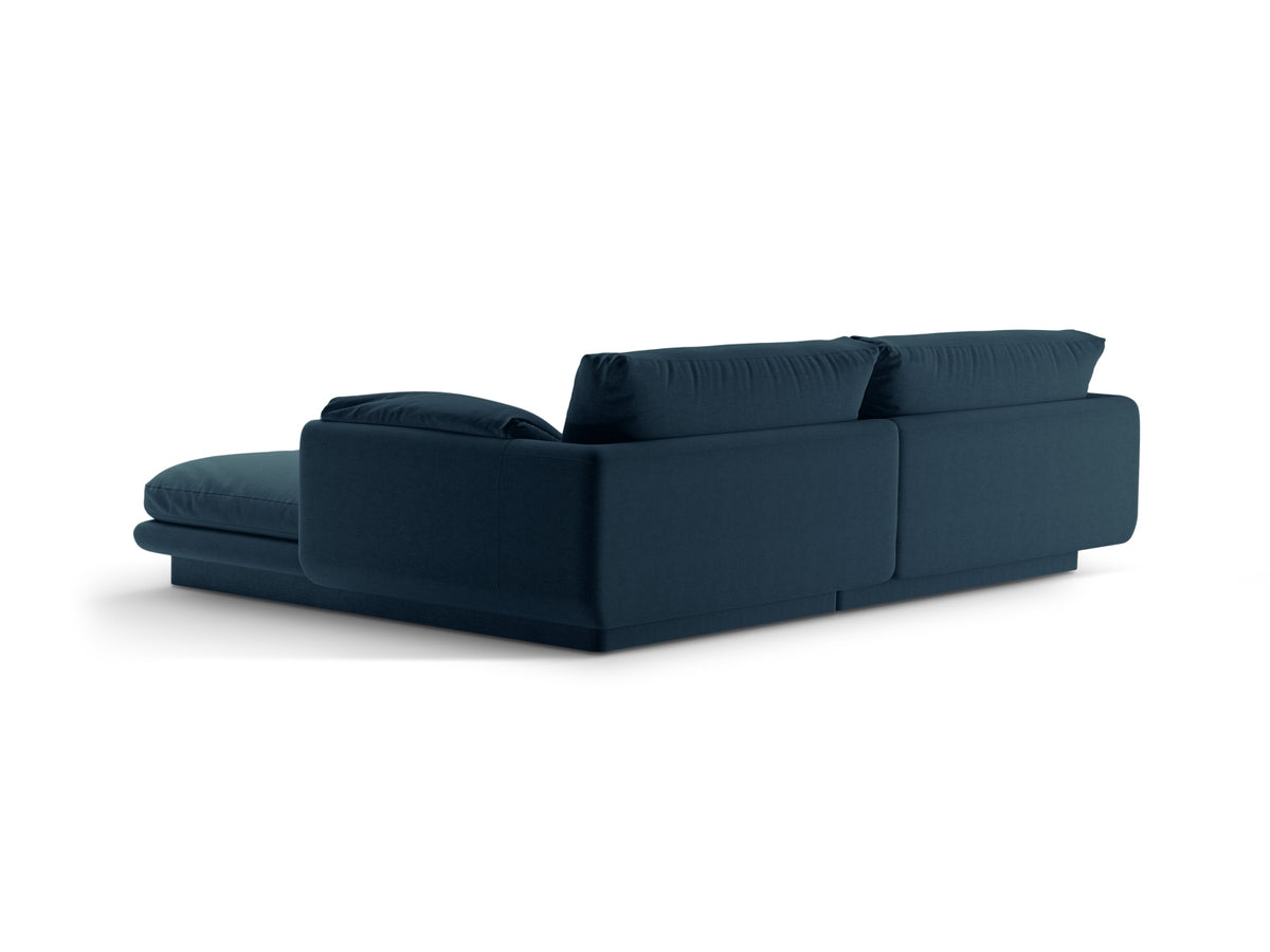 Torino Ecksofa links 3 Sitzer in Navy Blue-Wind präsentiert im Onlineshop von KAQTU Design AG. L-Sofa links ist von Micadoni