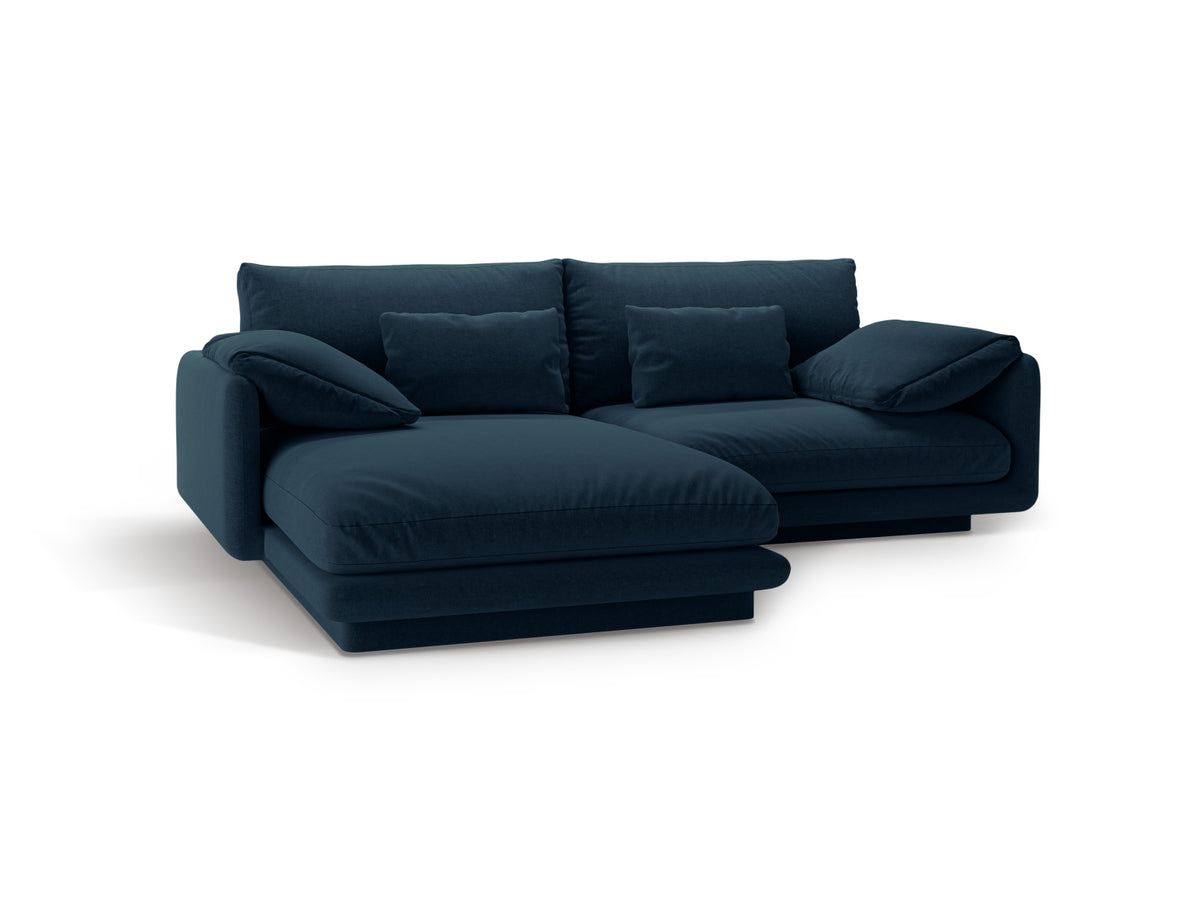 Torino Ecksofa links 3 Sitzer in Navy Blue-Wind präsentiert im Onlineshop von KAQTU Design AG. L-Sofa links ist von Micadoni