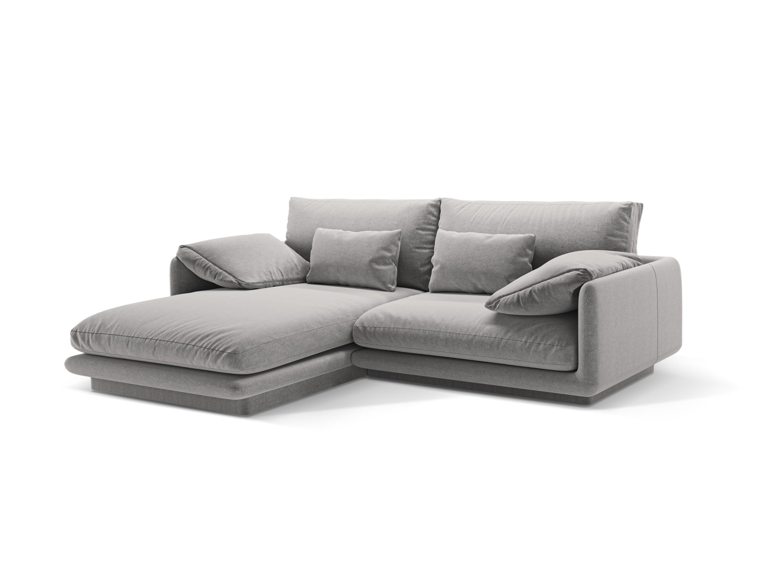 Erleben Sie das Torino Ecksofa links von Micadoni – ein stilvolles 3-Sitzer Velourssofa, das modernen Komfort und Eleganz perfekt kombiniert.
