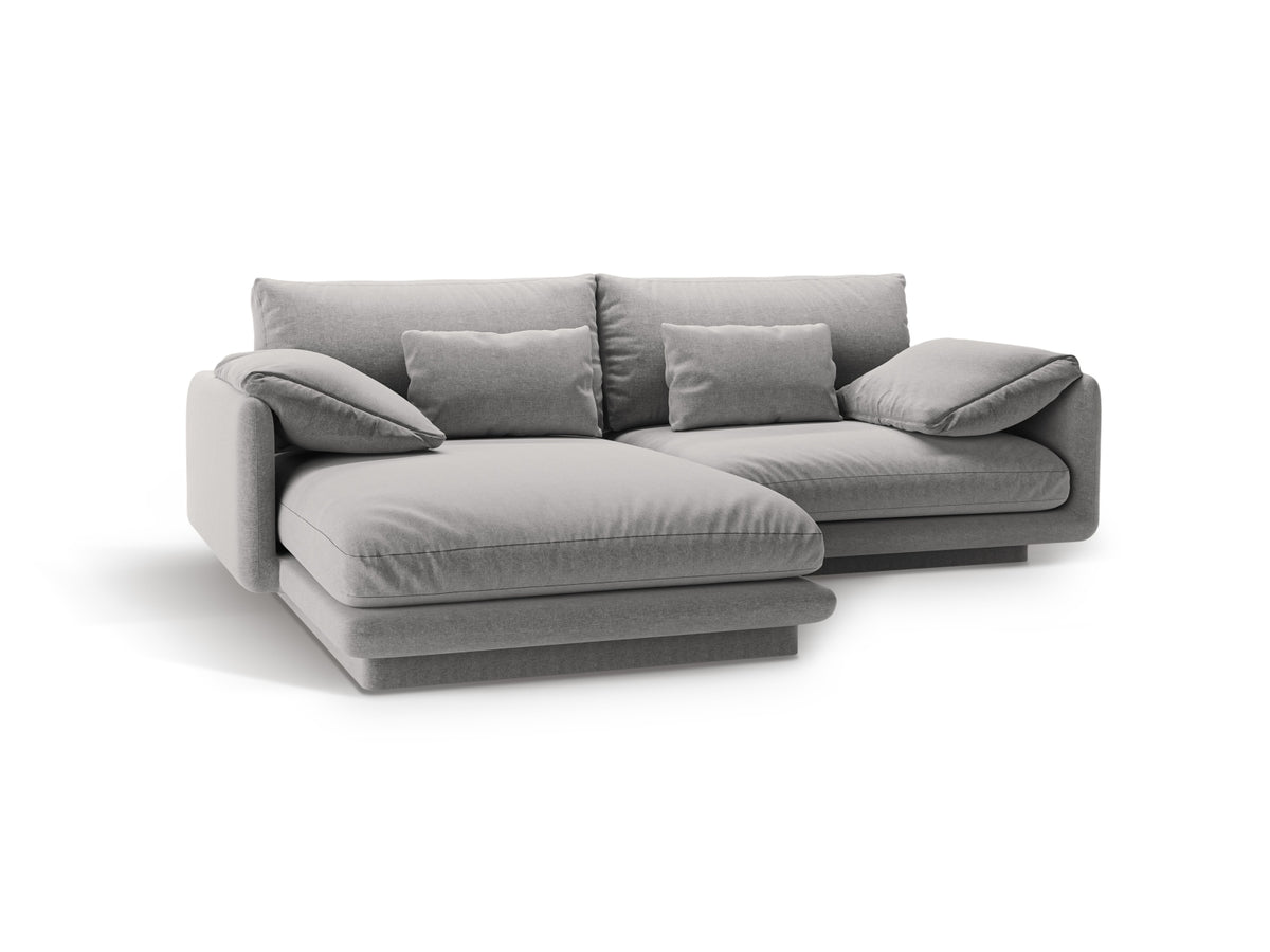 Torino Ecksofa links 3 Sitzer in Light Grey-Wind präsentiert im Onlineshop von KAQTU Design AG. L-Sofa links ist von Micadoni