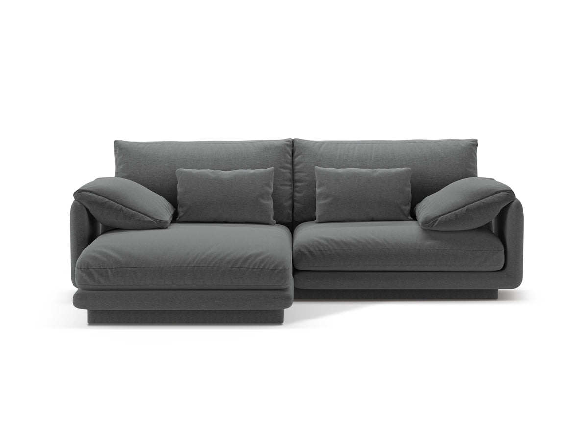 Torino Ecksofa links 3 Sitzer in Dark Grey-Wind präsentiert im Onlineshop von KAQTU Design AG. L-Sofa links ist von Micadoni