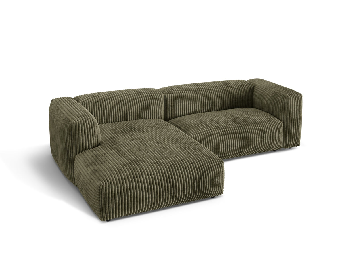 Martina Modulares Ecksofa links 2 Sitzer in Moss Green-Tilia präsentiert im Onlineshop von KAQTU Design AG. L-Sofa links ist von Micadoni